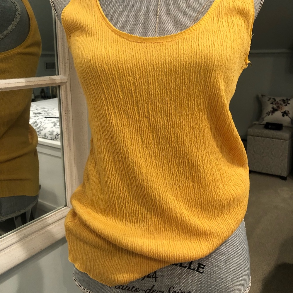 Zara Trafaluc Mustard Top